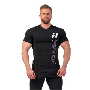 Pánske tričko Nebbia Vertical Logo 293 Black - XL