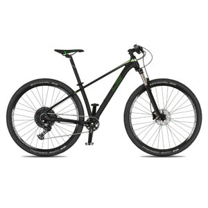 Juniorský horský bicykel 4EVER Dark Sport 29" - model 2021 čierna/metal zelená - 15,5"