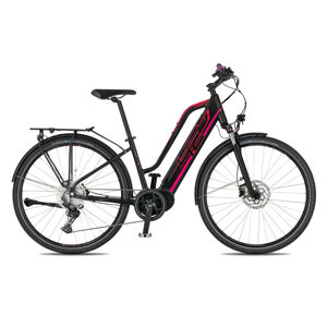 Dámsky trekingový elektrobicykel 4EVER Marianne Elite Trek - model 2021 čierna / ružová - 16"