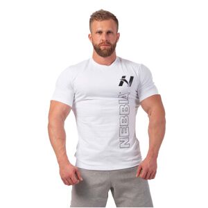 Pánske tričko Nebbia Vertical Logo 293 White - XL
