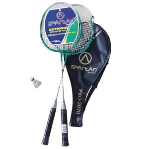Badmintonový set Spartan Sportive - 2 rakety, košík, puzdro červená