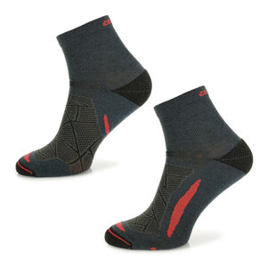 Trekingové Merino ponožky Comodo TREUL02 Black Red - 39-42