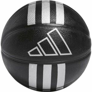 adidas 3S RUBBER MINI Mini basketbalová lopta, čierna, veľkosť 3