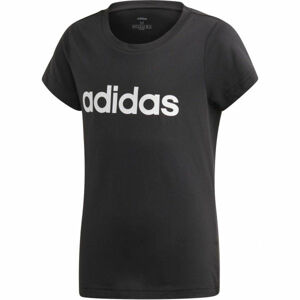 adidas YG E LIN TEE Dievčenské tričko, čierna, veľkosť 140