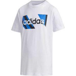 adidas YB Q2 T Chlapčenské tričko, biela, veľkosť 128