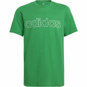 adidas LIN TEE Chlapčenské tričko, zelená, veľkosť 152