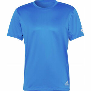 adidas RUN IT TEE Pánske bežecké tričko, modrá, veľkosť L