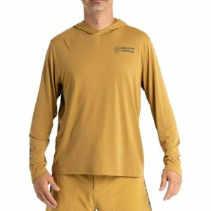 ADVENTER & FISHING Pánske funkčné hooded UV tričko Pánske funkčné hooded UV tričko, hnedá, veľkosť L
