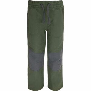 ALPINE PRO DEEPAKO Chlapčenské outdoorové nohavice, kaki, veľkosť 128-134
