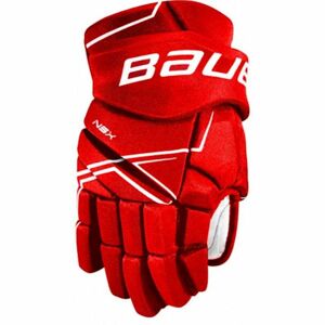Bauer NSX GLOVES SR Hokejové rukavice, červená, veľkosť 15