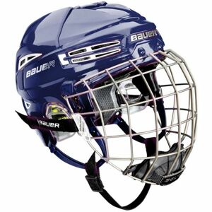 Bauer RE-AKT 100 YTH COMBO Detská hokejová prilba s mriežkou, tmavo modrá, veľkosť