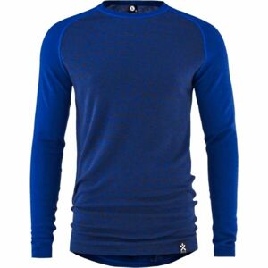 Bula GEO MERINO WOOL CREW Pánske tričko s dlhým rukávom, tmavo modrá, veľkosť L