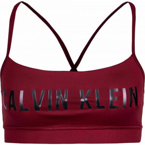 Calvin Klein LOW SUPPORT BRA Dámska športová podprsenka, vínová, veľkosť M