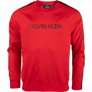 Calvin Klein PULLOVER Pánska mikina, červená, veľkosť S