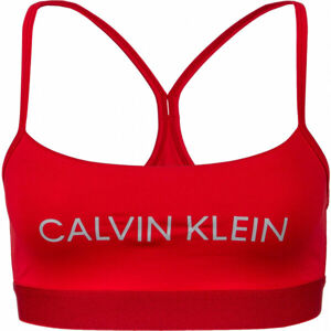 Calvin Klein LOW SUPPORT SPORTS BRA Dámska športová podprsenka, červená, veľkosť M