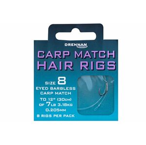 DRENNAN Carp Match Hair Rigs 12 to 6lb
