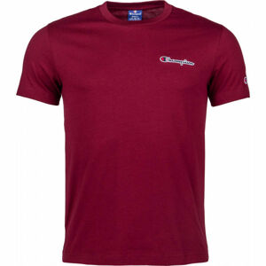 Champion CREWNECK T-SHIRT Pánske tričko, vínová, veľkosť S