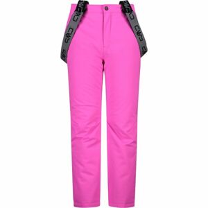 CMP KID SALOPETTE Dievčenské lyžiarske nohavice, ružová, veľkosť 128