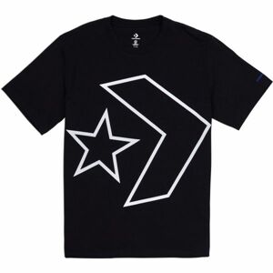 Converse TILTED STAR CHEVRON TEE Pánske tričko, čierna, veľkosť S