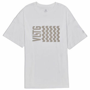 Converse VLTG OVERSIZED SHORT SLEEVE T-SHIRT Dámske tričko, biela, veľkosť M