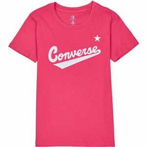 Converse WOMENS NOVA CENTER FRONT LOGO TEE Dámske tričko, ružová, veľkosť S