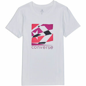 Converse WOMENS TORN CLASSIC TEE Dámske tričko, biela, veľkosť XS