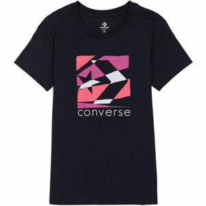 Converse WOMENS TORN CLASSIC TEE Dámske tričko, čierna, veľkosť M