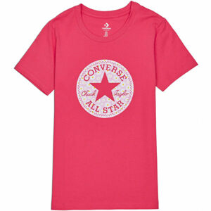 Converse WOMENS CHUCK PATCH DAISY INFILL CLASSIC TEE Dámske tričko, ružová, veľkosť XS