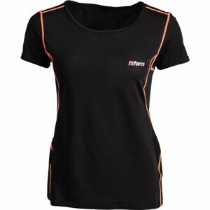 Fitforce CARMEN Dámske fitness tričko, čierna, veľkosť XL