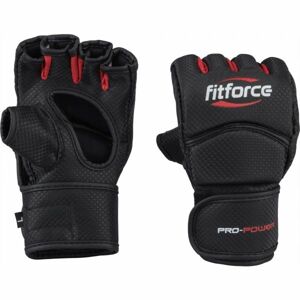 Fitforce PRO POWER MMA bezprstové rukavice, čierna, veľkosť XL
