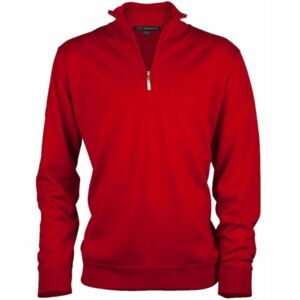 GREGNORMAN MERINO (50:50) ZIP-NECK Pánsky golfový sveter, červená, veľkosť XL