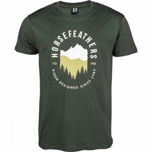 Horsefeathers SKYLINE T-SHIRT Pánske tričko, khaki, veľkosť L