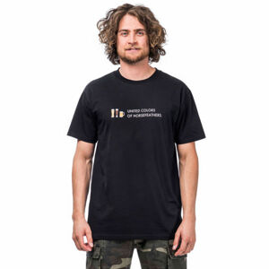 Horsefeathers UNITED COLORS T-SHIRT Pánske tričko, čierna, veľkosť S