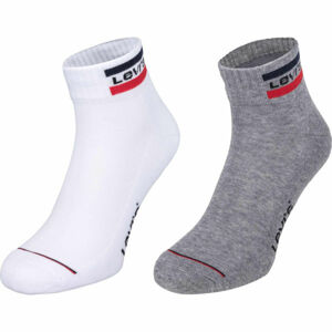 Levi's MID CUT SPRTWR LOGO 2P Ponožky, biela, veľkosť 43-46
