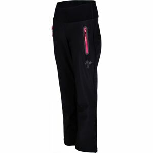 Lewro ALINA Dievčenské softshellové nohavice, čierna, veľkosť 128-134