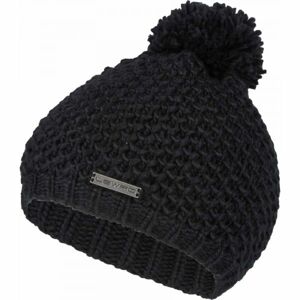 Lewro CATLIN Dievčenská pletená čiapka, čierna, veľkosť 8-11