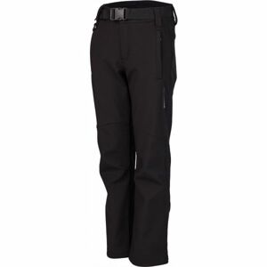 Lewro DALEX Detské softshellové nohavice, čierna, veľkosť 128-134