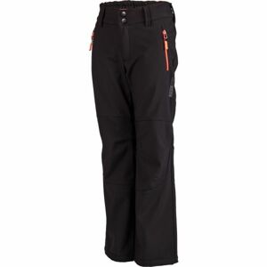 Lewro DAYK Detské softshellové nohavice, čierna, veľkosť 116-122