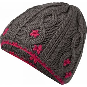 Lewro CARBINK Dievčenská pletená čiapka, tmavo sivá, veľkosť 12-15