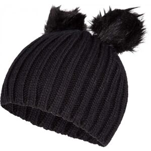 Lewro LILIEN Dievčenská pletená čiapka, čierna, veľkosť 8-11