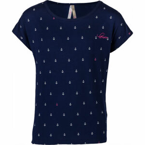 Lewro ASUNCION Dievčenské tričko, tmavo modrá, veľkosť 164-170