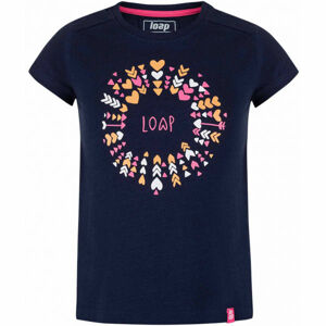 Loap BARIE Dievčenské tričko, tmavo modrá, veľkosť 134-140