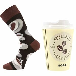 Lonka COFFEE SOCKS Dámske ponožky, čierna, veľkosť 38-41