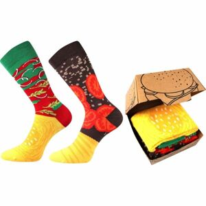 Lonka HAMBURGER 2PACK Unisexové ponožky, žltá, veľkosť 38-41