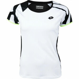 Lotto TOP TEN W II TEE PRT PL Dámske tenisové tričko, biela, veľkosť XL