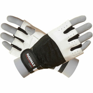 MADMAX CLASIC Fitness rukavice, biela, veľkosť S