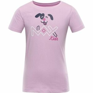 NAX LIEVRO Detské bavlnené tričko, ružová, veľkosť 104-110