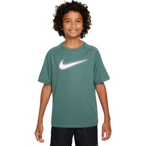 Nike DF MULTI+ SS TOP HBR Chlapčenské tričko, tmavo zelená, veľkosť