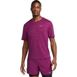 Nike DRI-FIT MILER Pánske bežecké tričko, vínová, veľkosť M