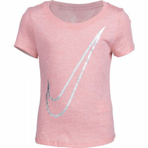 Nike NSW TEE SCOOP SHENE SWOOSH G Dievčenské tričko, ružová, veľkosť S